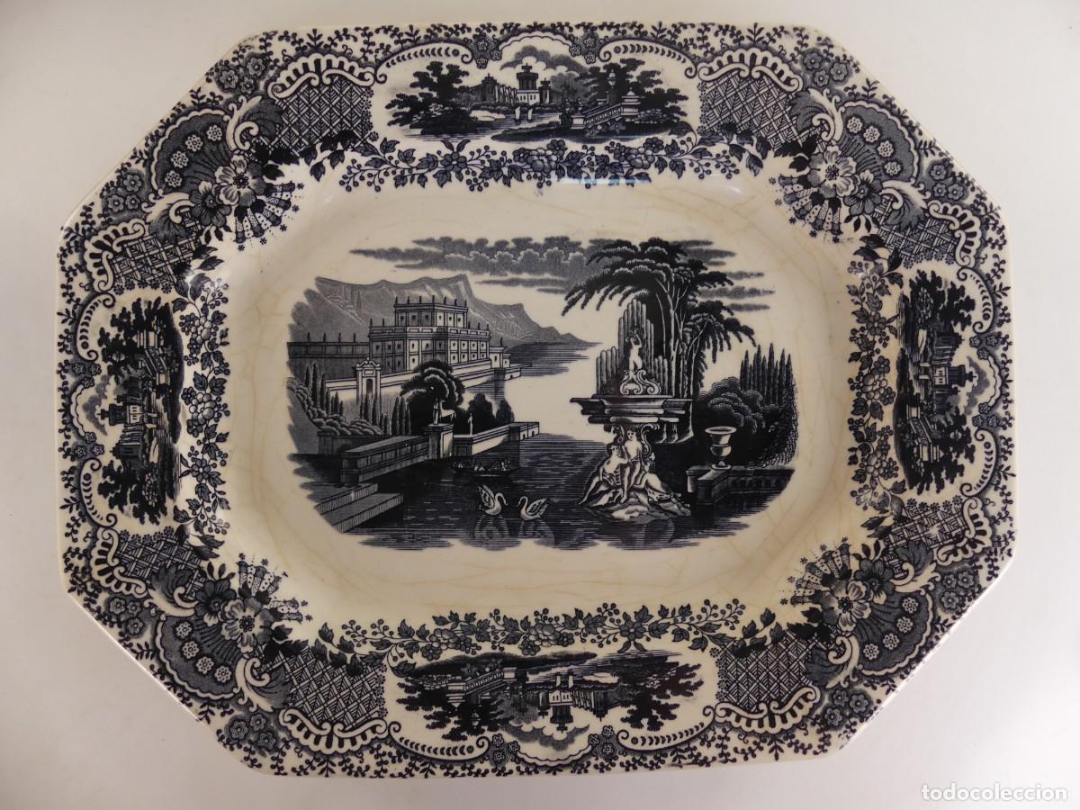 Antiquit&eacute;s: BONITA BANDEJA DE PORCELANA LA CARTUJA PICKMAN SEVILLA