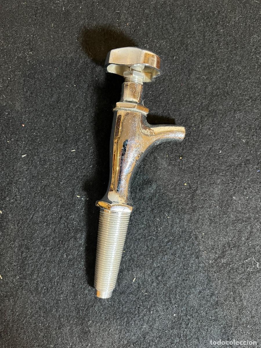 Antiquit&eacute;s: Grifo antiguo barril vino cerveza lat&oacute;n cromado espita tonel bodega marca 3E vintage