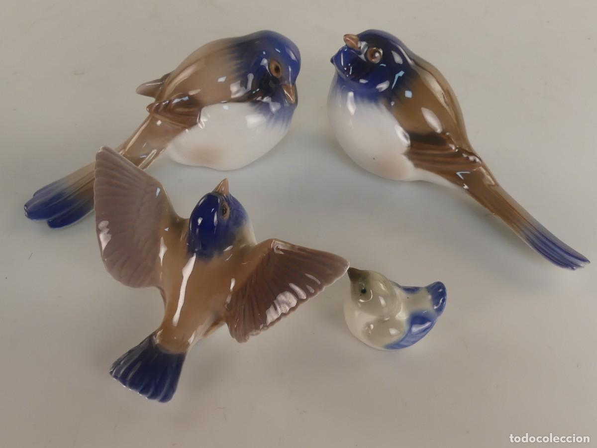 Antiquit&eacute;s: Figuras de Gorriones de porcelana danesa B&G