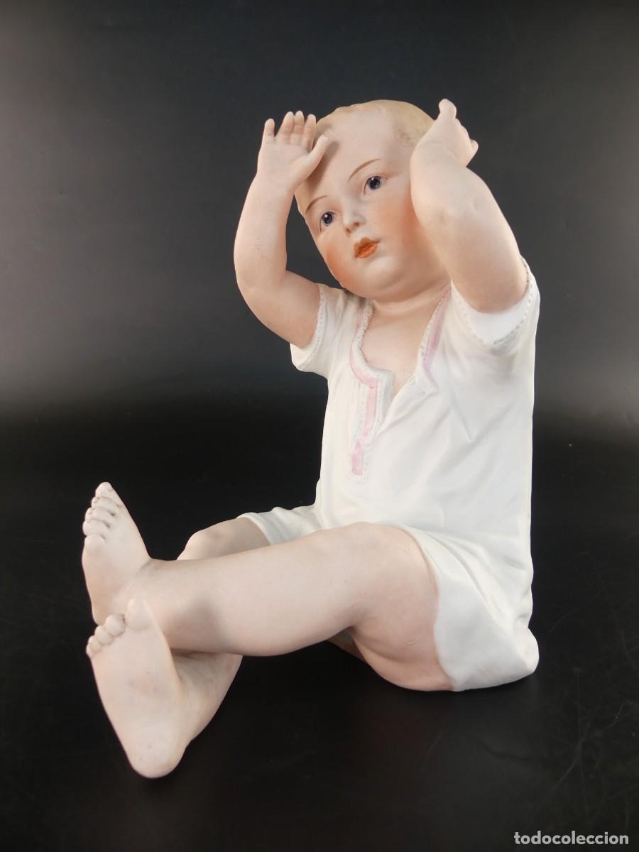 Antig&uuml;edades: ANTIGUO FIGURA BEBE PORCELANA BISCUIT GEBRUDER HEUBACH