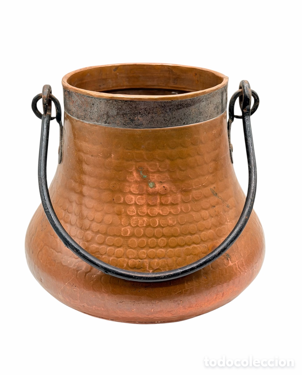 Oggetti Antichi: Antigua Olla de Cobre y Hierro