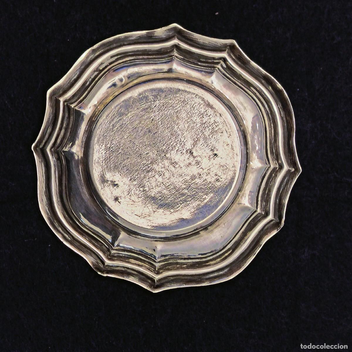 Antiques: BANDEJA DE PLATA DE LEY. MED. 7,5 X 7,5 CMS