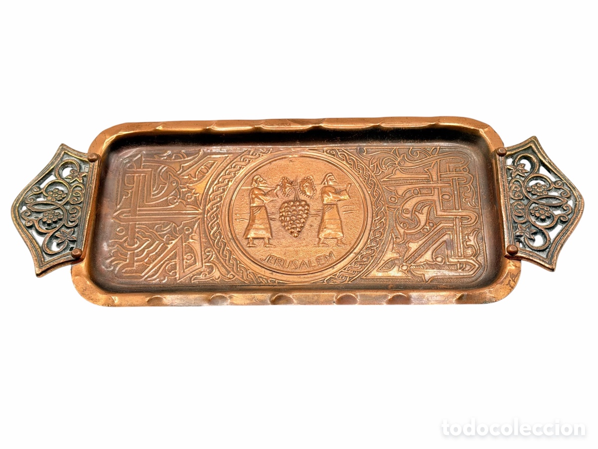 Antiquit&eacute;s: Antigua Bandeja de Cobre