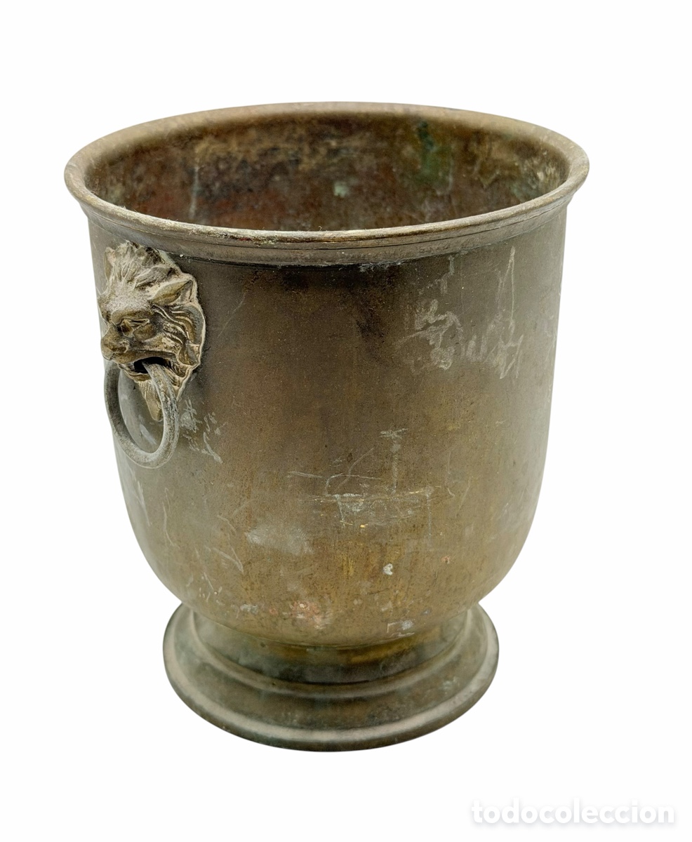 Antiques: Antigua Jardinera Napole&oacute;n III Cabezas de Le&oacute;n