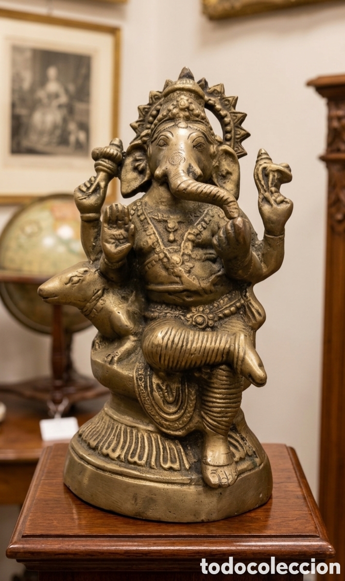 Antig&uuml;edades: Figura en bronce que representa a Ganesha