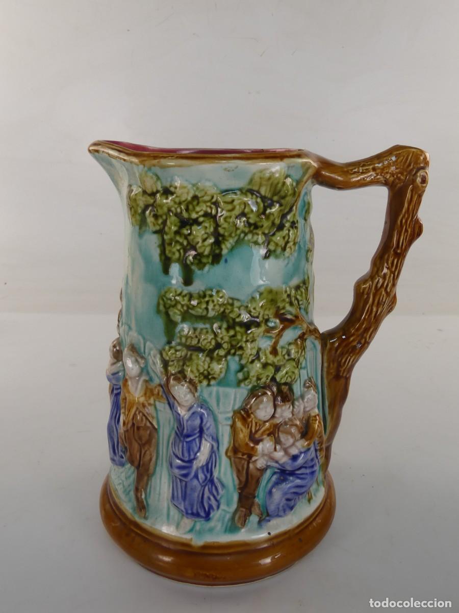 Antiques: PRECIOSA JARRA DE PORCELANA BONITO DISE&Ntilde;O SELLADA EN LA BASE
