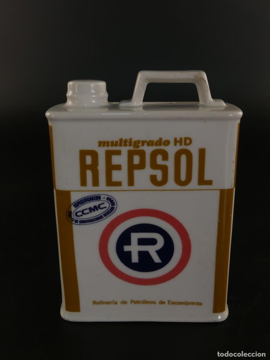 Antig&uuml;edades: HUCHA DE PORCELANA FORMA DE GARAFA DE REPSOL OBJETO DE COLECCION