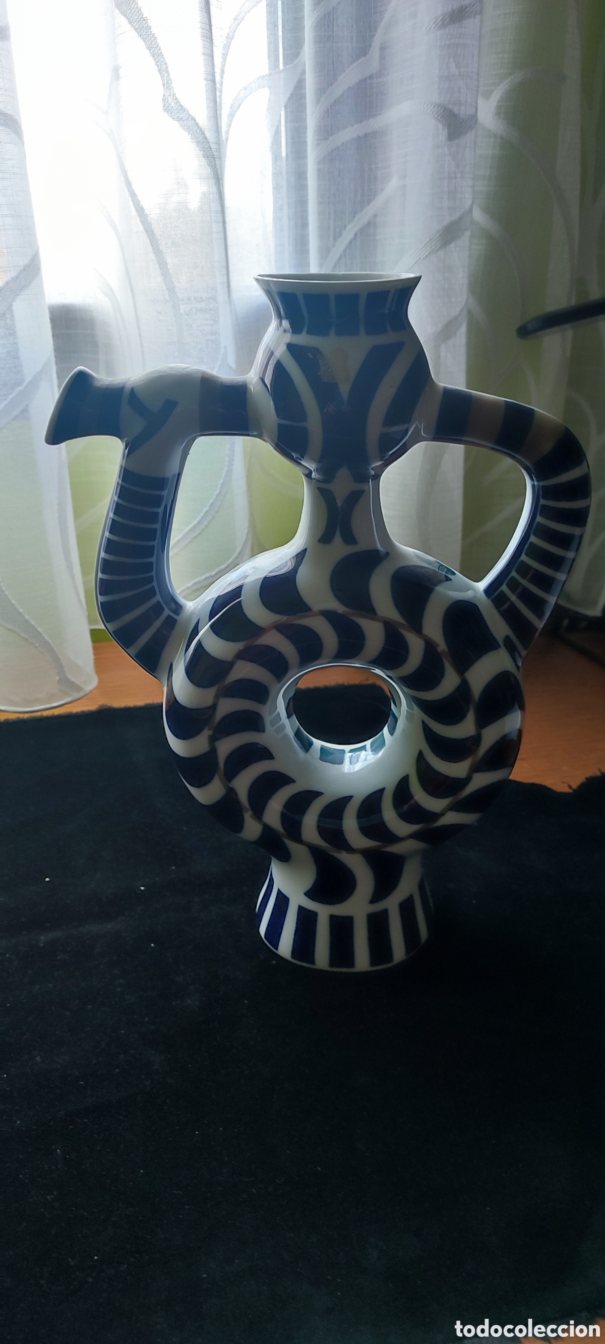 Antig&uuml;edades: Botijo n&uacute;mero 5 de Porcelana Sargadelos sellada