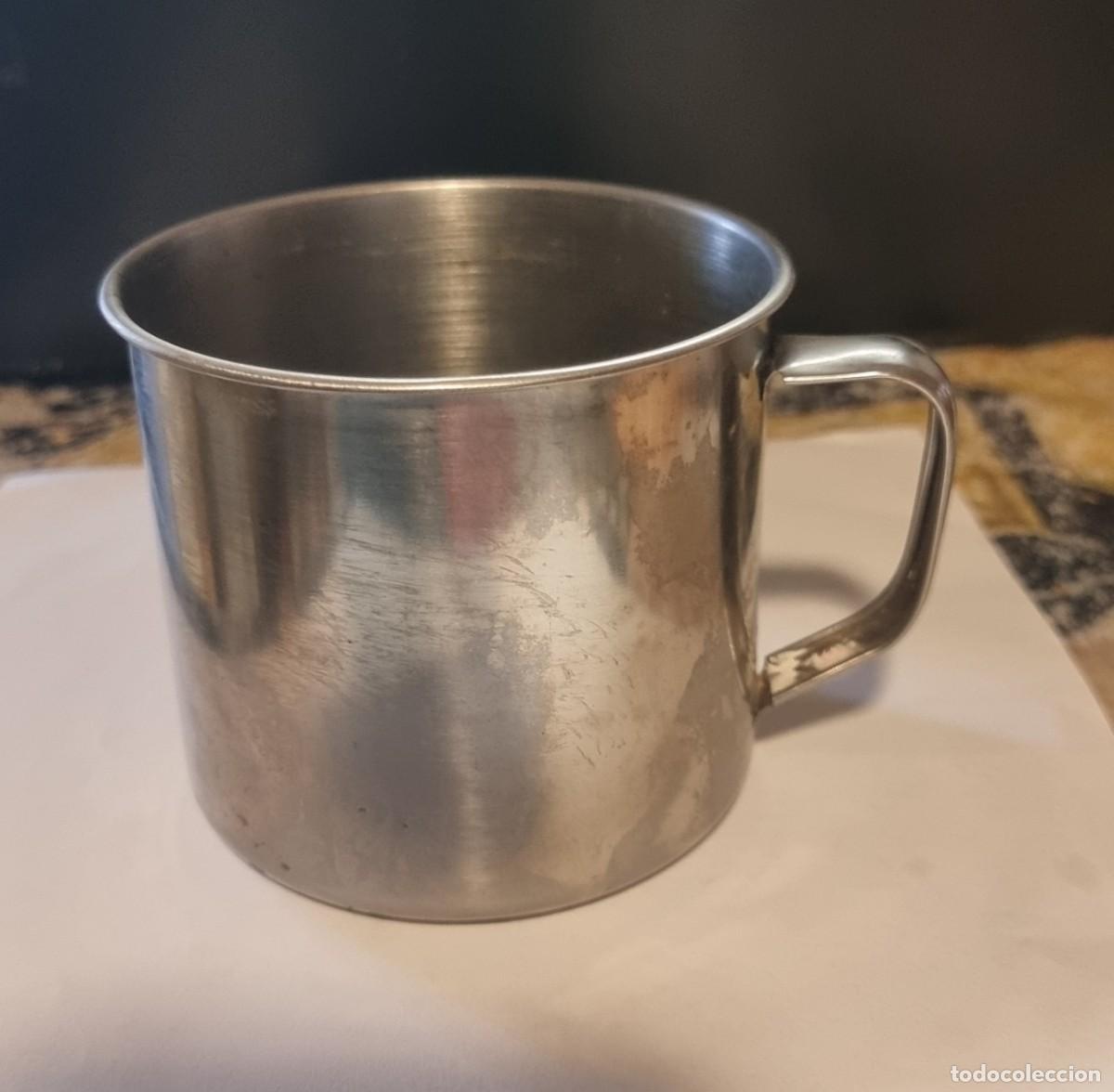 Antig&uuml;edades: TAZA METALICA utensilio de cocina