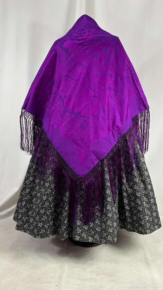 Antig&uuml;edades: Mant&oacute;n morado, adamascado - Foto 6