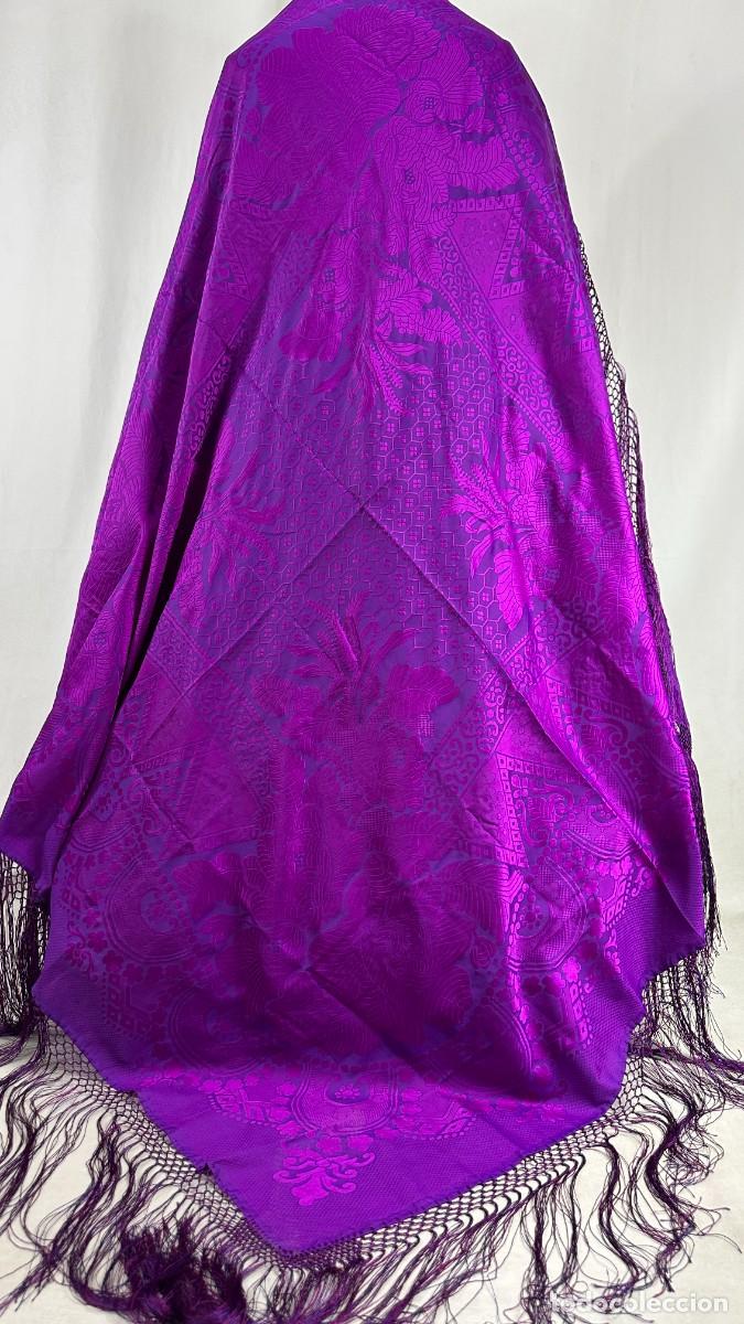 Antig&uuml;edades: Mant&oacute;n morado, adamascado - Foto 8
