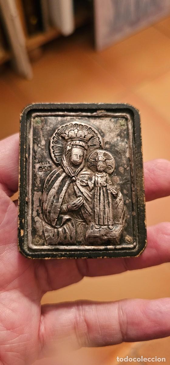 Antig&uuml;edades: Peque&ntilde;o y antiguo icono ruso plata