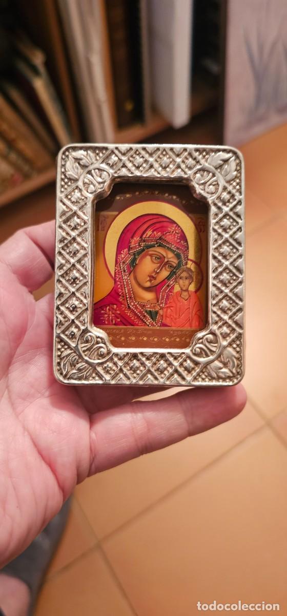Antig&uuml;edades: Peque&ntilde;o icono plata y pintado