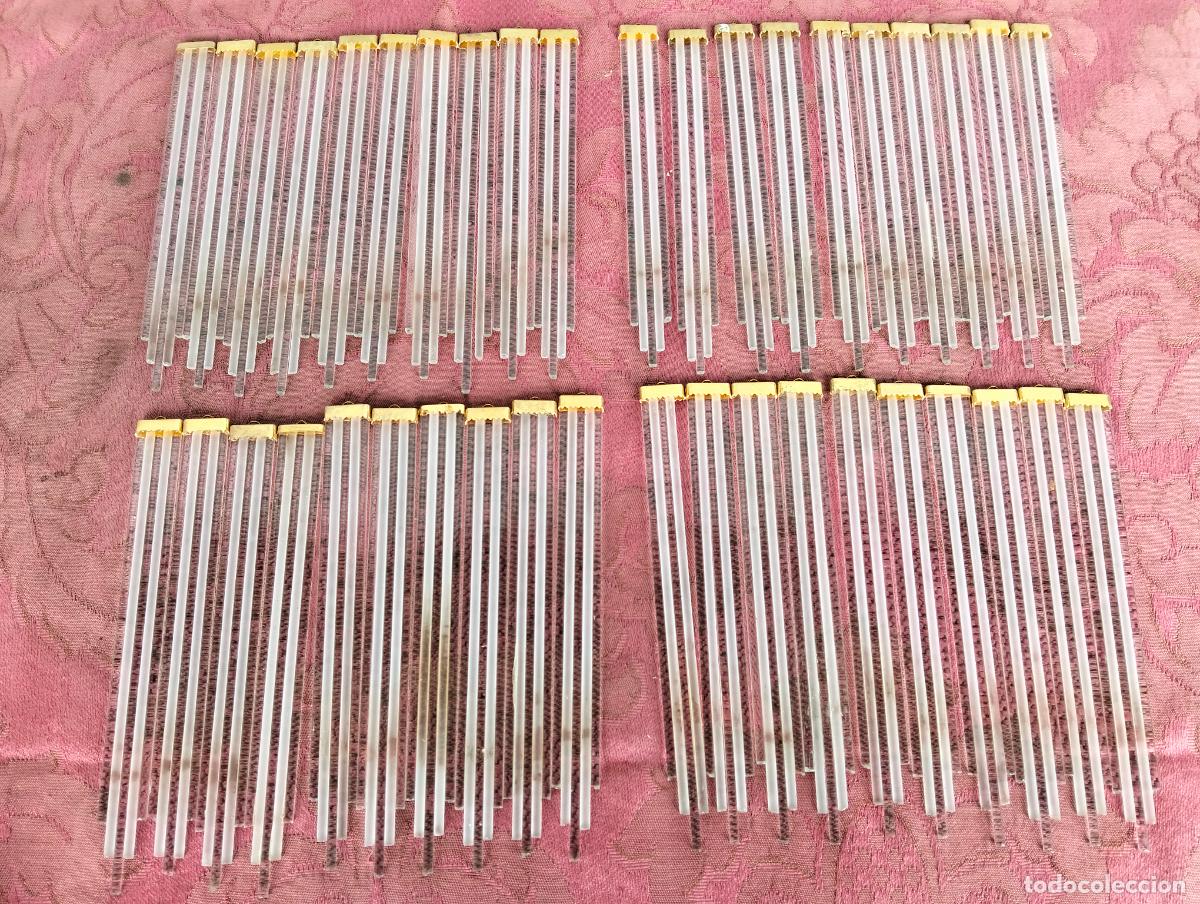 Antiques: L&aacute;grimas de cristal lote 40 para l&aacute;mpara antigua vintage recambio repuesto tubo varilla 15cm