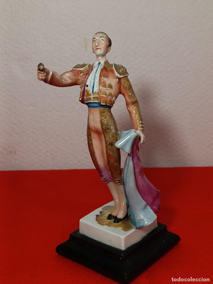 Antig&uuml;edades: ANTIGUA FIGURA PORCELANA TORERO MANOLETE