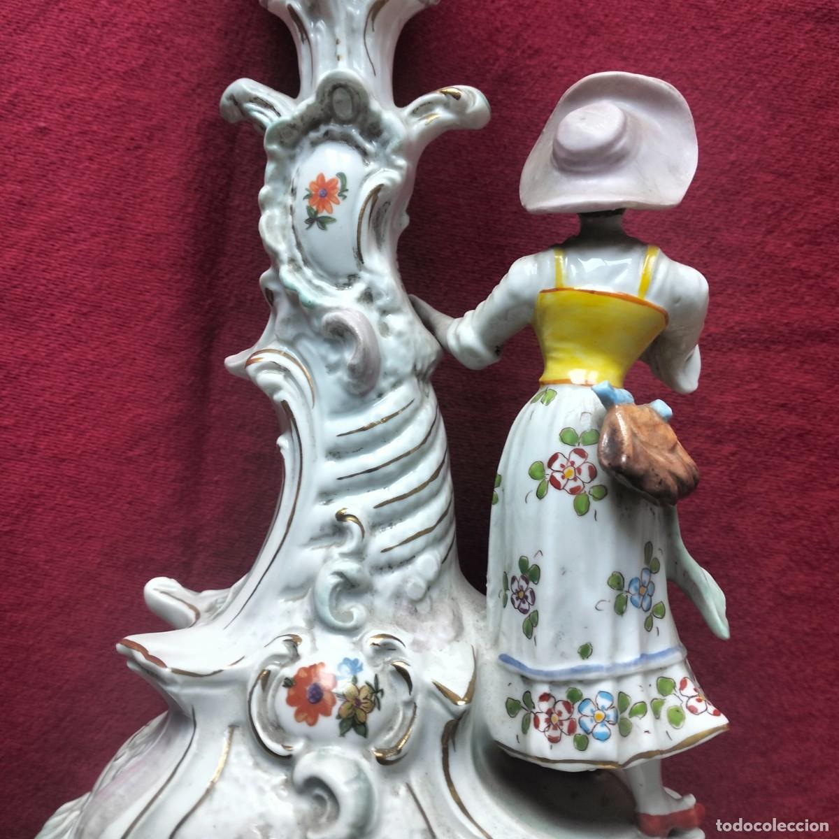 Antig&uuml;edades: CAPODIMONTI. CANDELABRO PORCELANA, IMPECABLE. - Foto 3