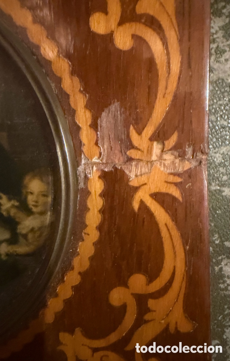 Antig&uuml;edades: Pareja de marcos de madera con marqueter&iacute;a - Foto 4