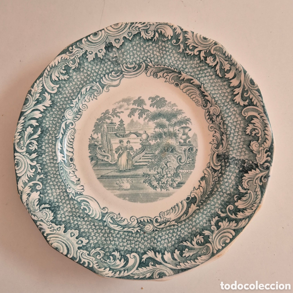 Antig&uuml;edades: RARISIMO PLATO DE SARGADELOS. SIGLO XIX. TERCERA EPOCA.