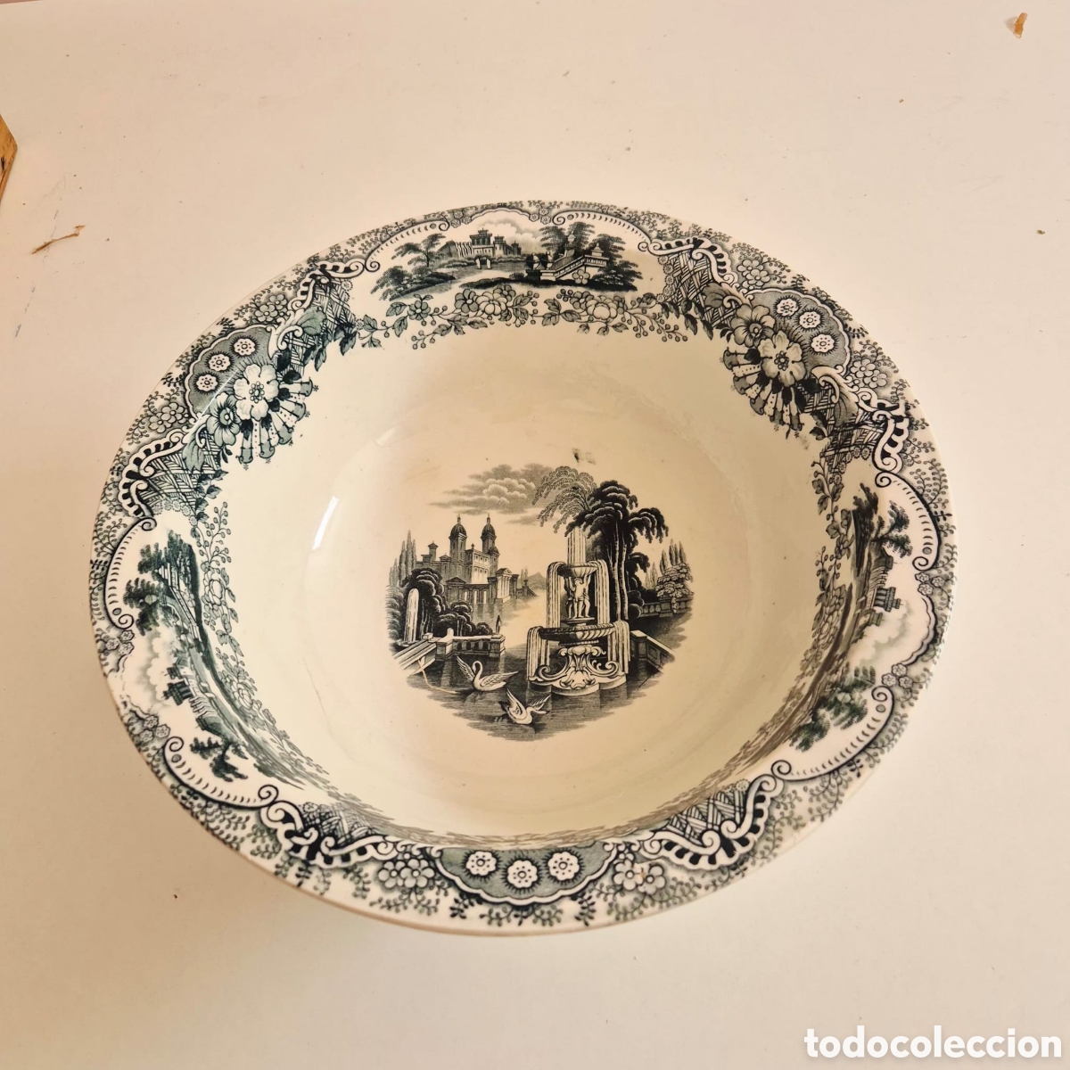 Antig&uuml;edades: PALANGANA DE CERAMICA DE PICKMAN Y COMPA&Ntilde;IA. SIGLO XIX