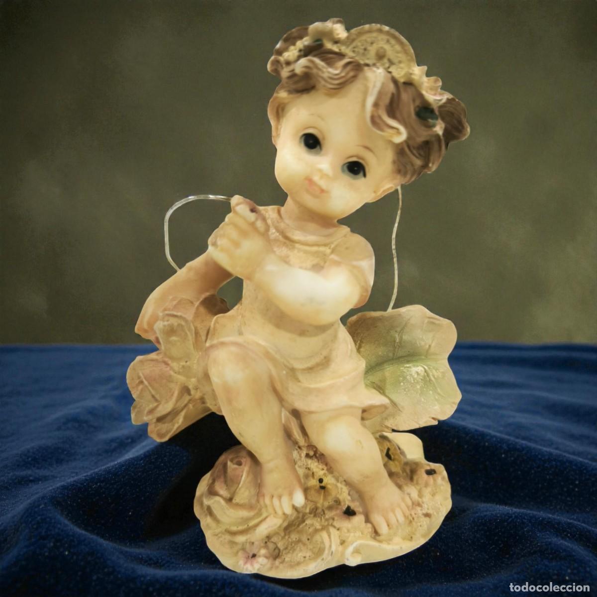 Antiquit&auml;ten: Figura De Hada Decorativa De Resina &ndash; Escultura Fant&aacute;stica con Alas