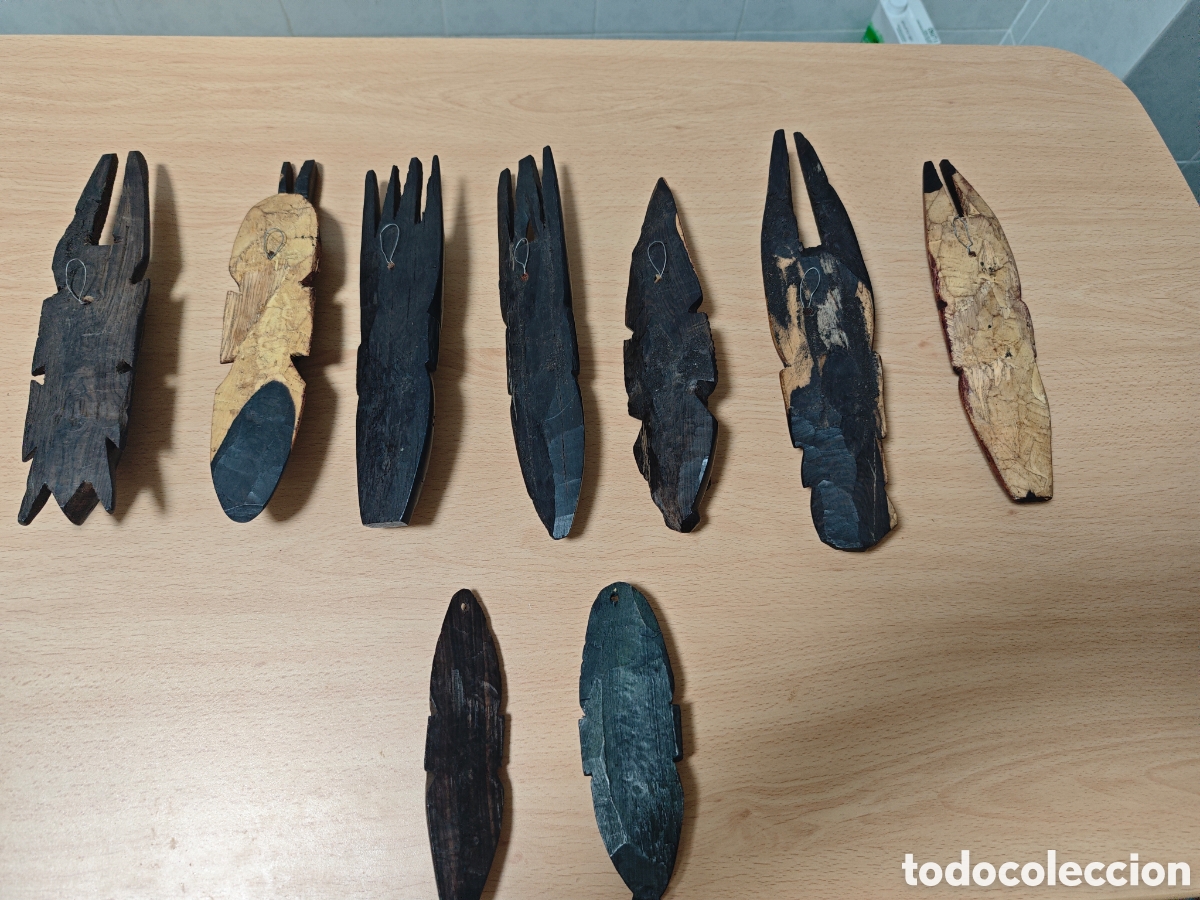 Antig&uuml;edades: 9 figuras de &eacute;bano y otras maderas - Foto 15