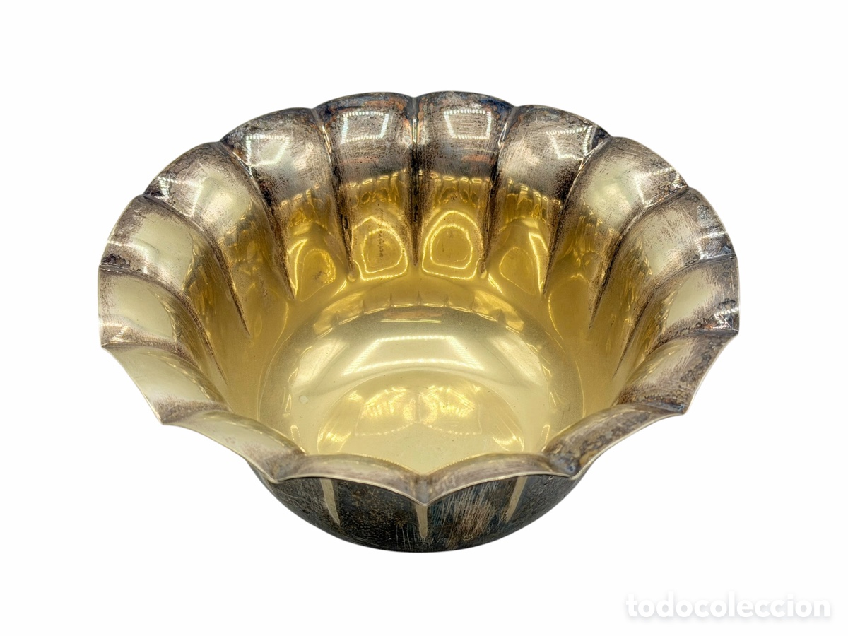 Antiques: Antiguo Centro de Mesa Modernista Plateado