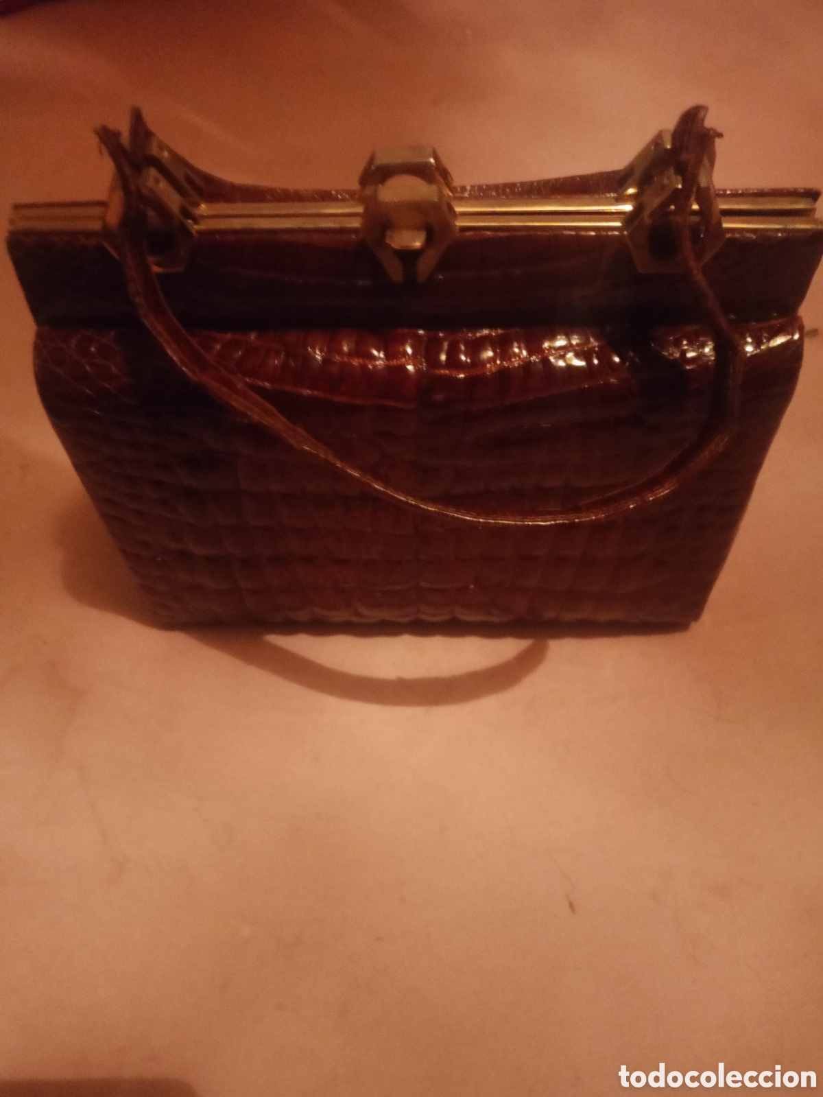 Antig&uuml;edades: Bolso de cocodrilo de mano - Foto 1