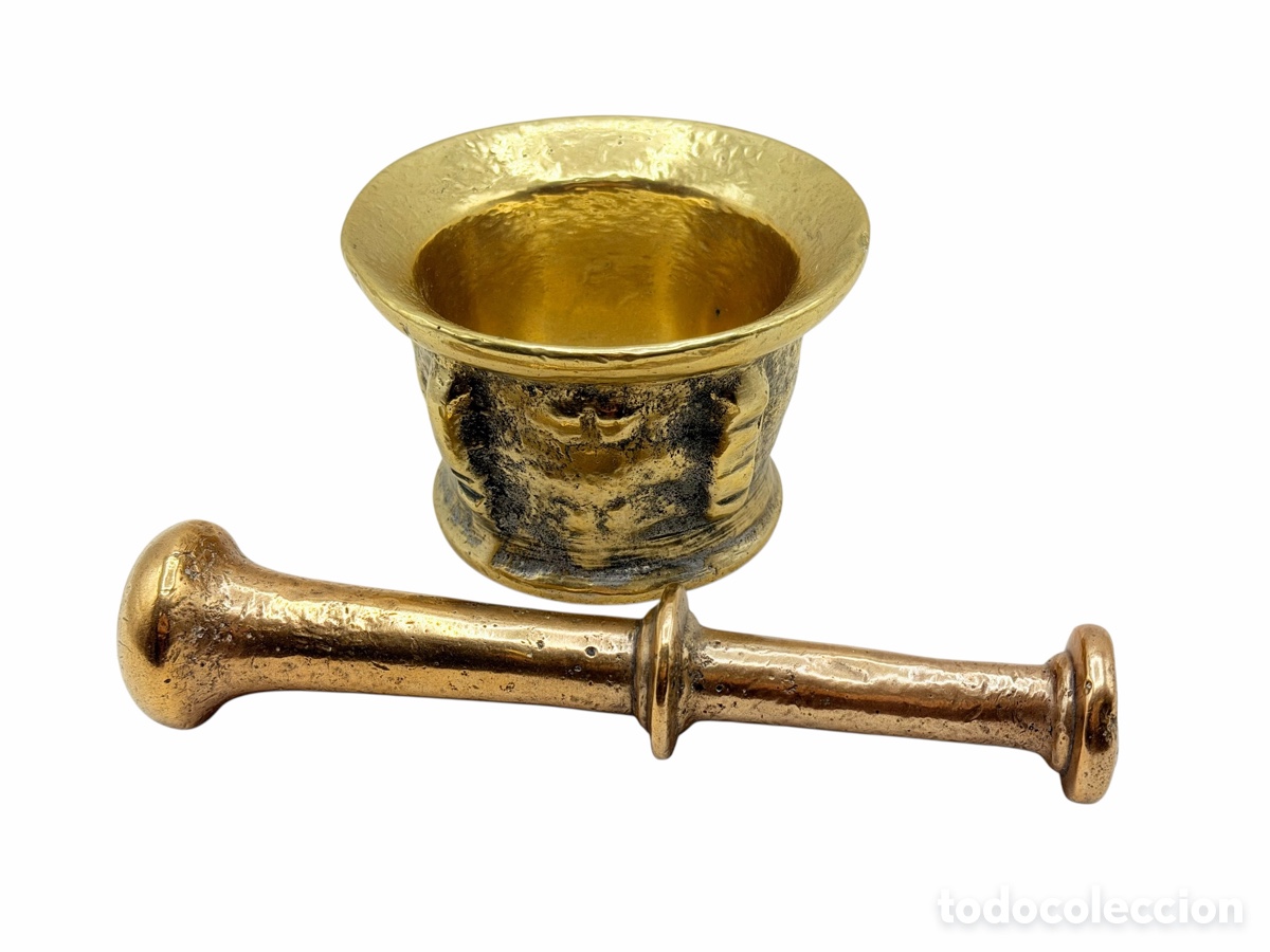 Antig&uuml;edades: Antiguo Mortero Almirez Barroco de Bronce