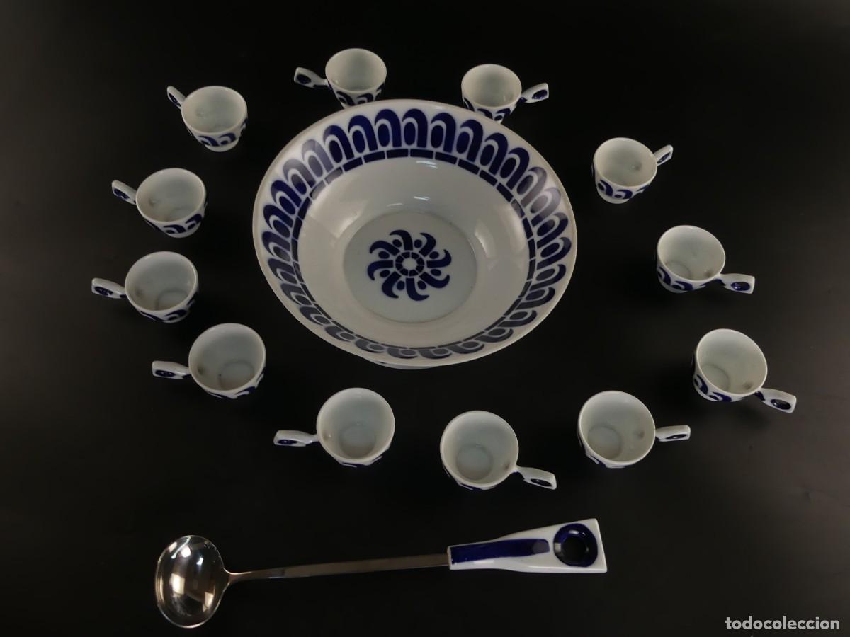 Oggetti Antichi: JUEGO 12 SERVICIOS QUEIMADA PORCELANA SARGADELOS EXCELENTE DECORACION