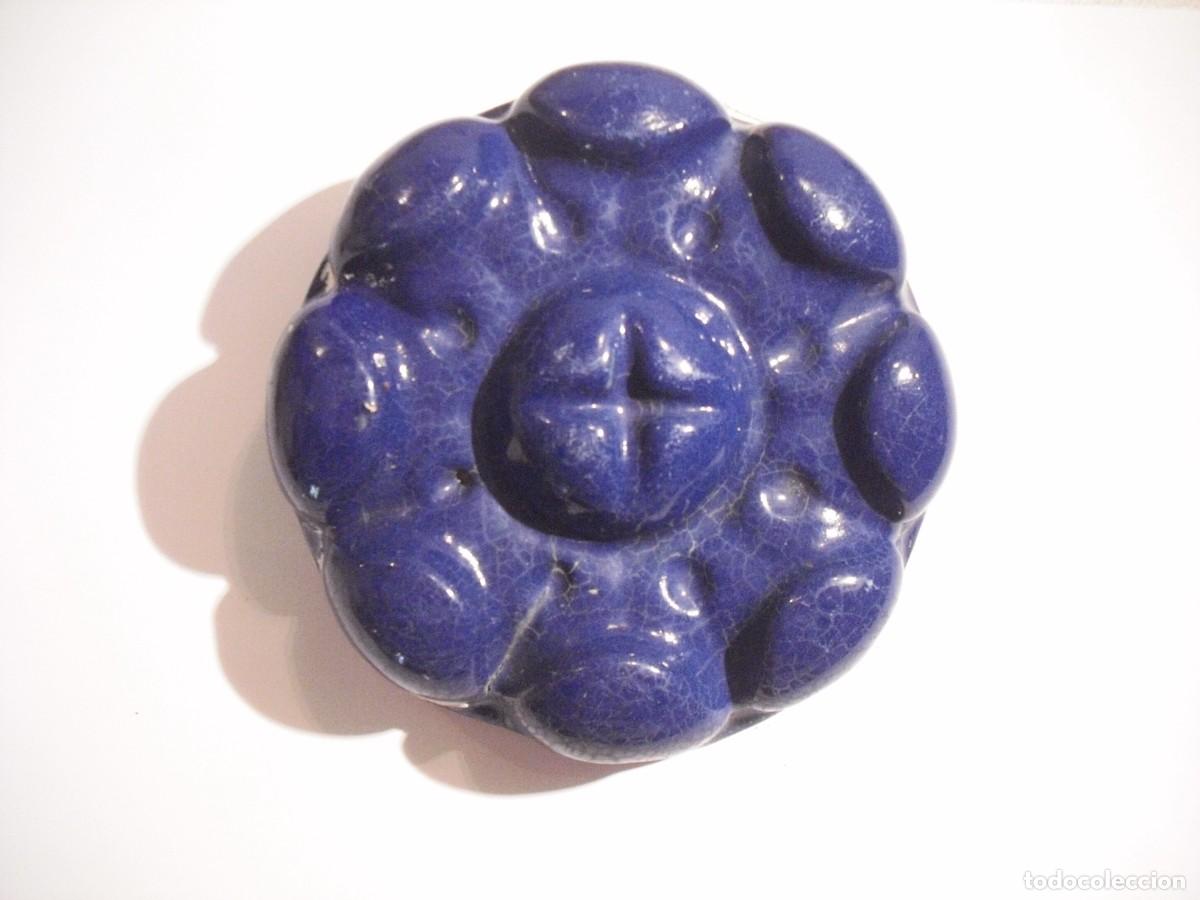 Antiques: ANTIGUO AZULEJO CIRCULAR MODERNISTA 13 CM DE DIAMETRO