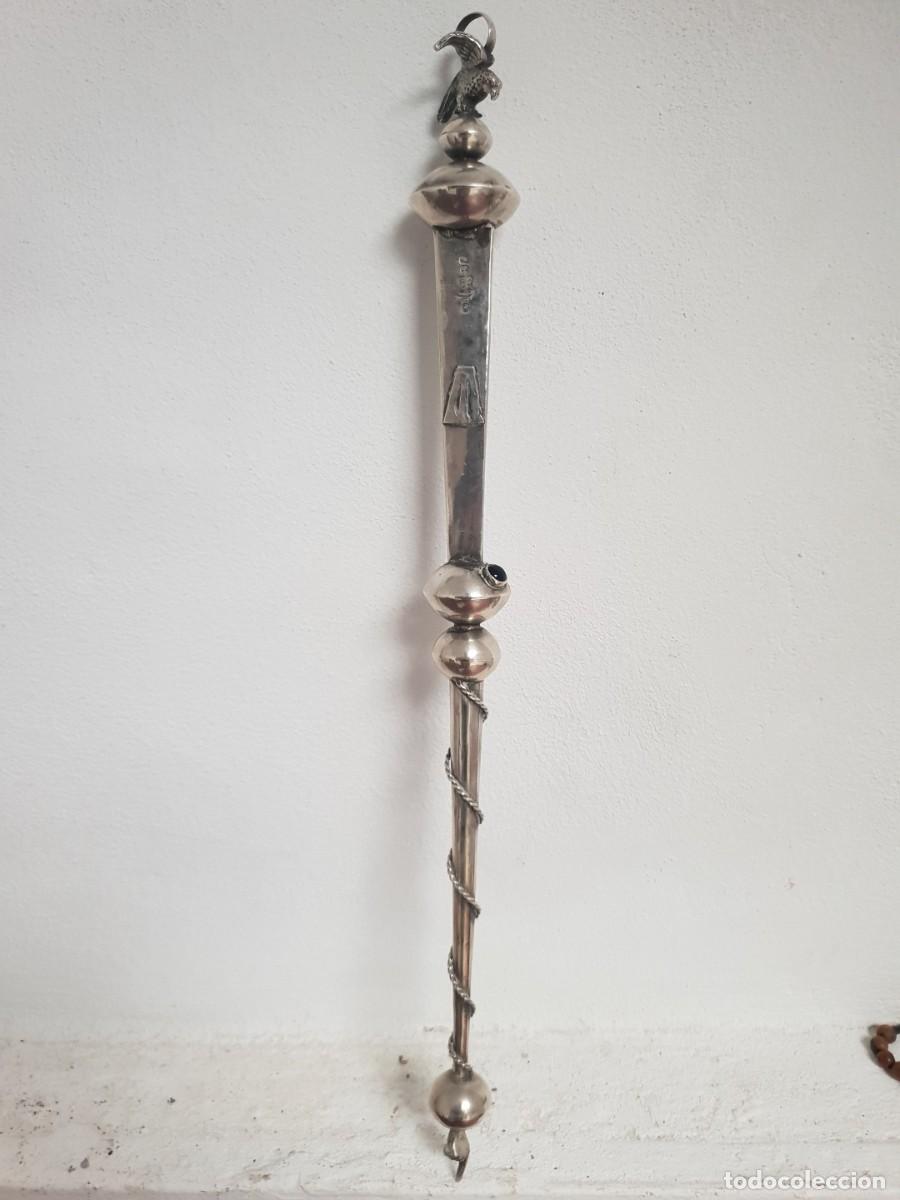 Antig&uuml;edades: Puntero de la Tora. Yad judio plata punzonada a&ntilde;o 1812