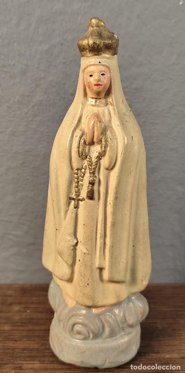 Antig&uuml;edades: Imagen Virgen de F&aacute;tima en terracota