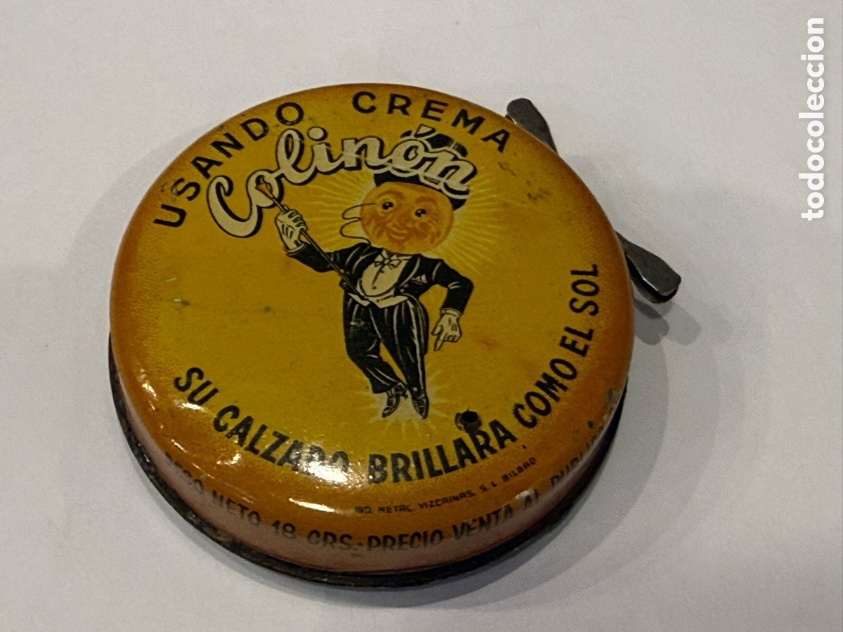 Antig&uuml;edades: CAJA DE LATA DE BETUN CREMA COLINON, buen estado de conservaci&oacute;n