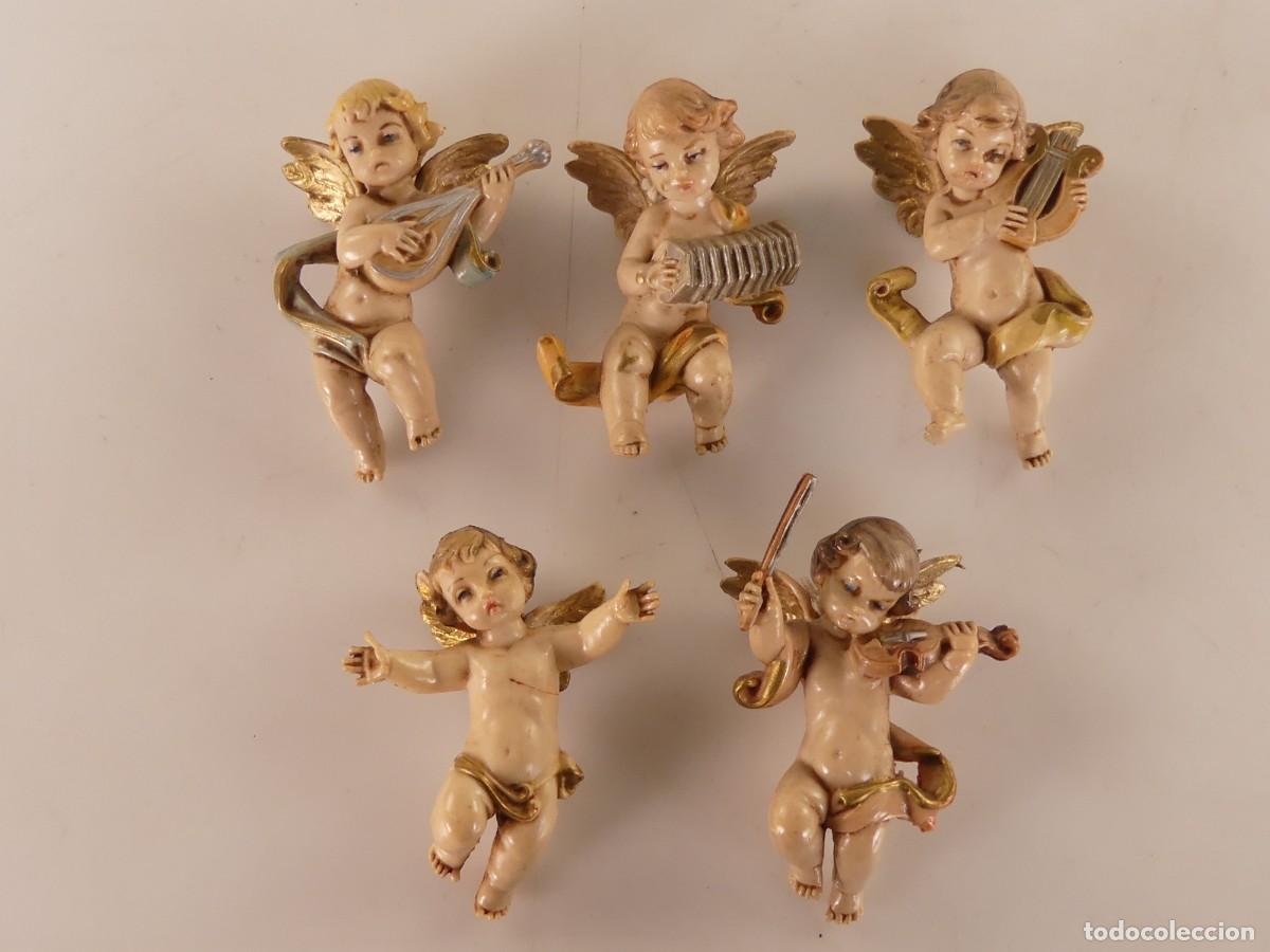 Antiquit&auml;ten: FIGURAS &Aacute;NGELES ANGELITOS DE GOMA DURA CON INSTRUMENTOS DE M&Uacute;SICA
