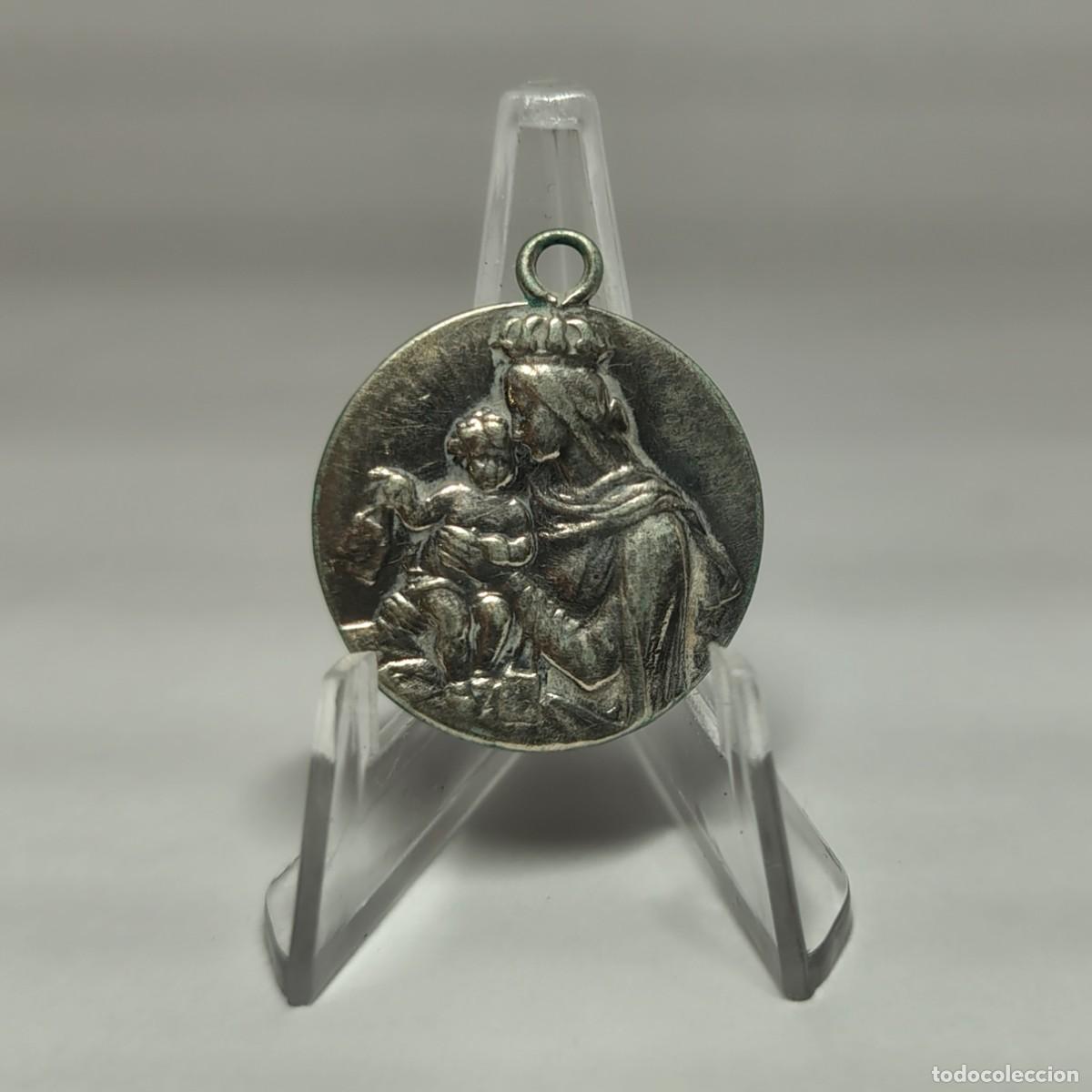 Antig&uuml;edades: Medalla religiosa / Colgante: VIRGEN MARIA y NI&Ntilde;O - SAGRADO CORAZ&Oacute;N DE JES&Uacute;S. M332