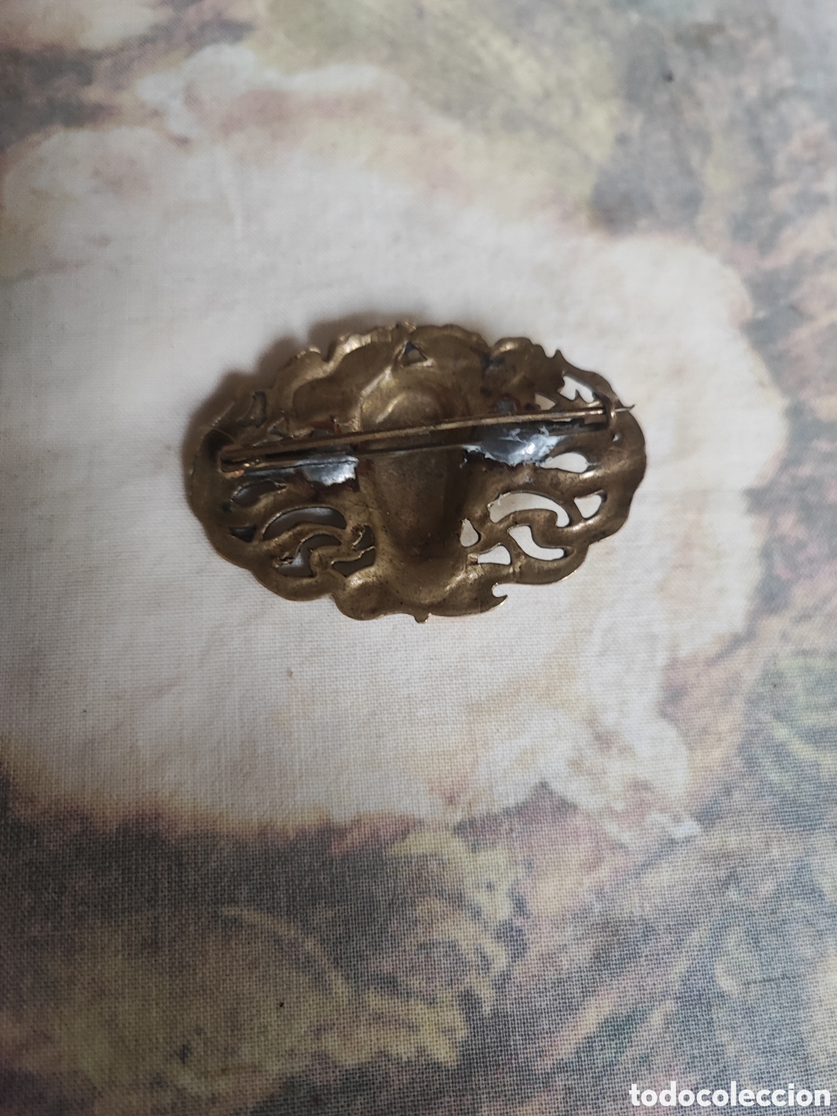 Antig&uuml;edades: Bonito broche modernista de bronce. - Foto 3