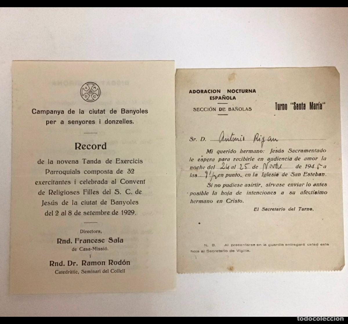 Antig&uuml;edades: EJERCICIOS ESPIRITUALES 1929, ADORACI&Oacute;N NOCTURNA 1945