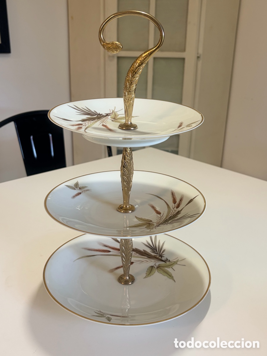 Antig&uuml;edades: Antigua bandeja de servir de porcelana de Limoges