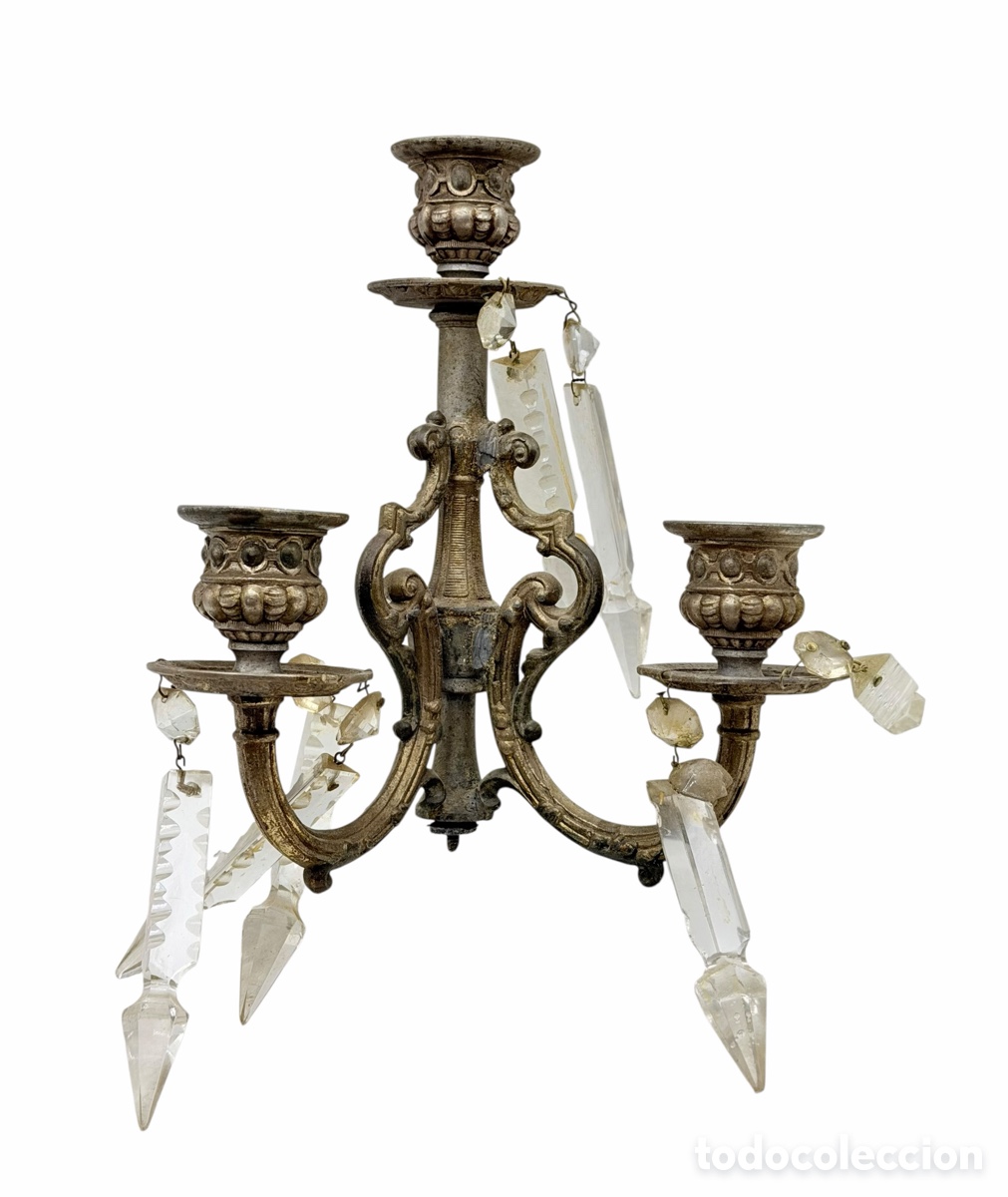 Antiquit&auml;ten: Antiguos Candelabros de Bronce