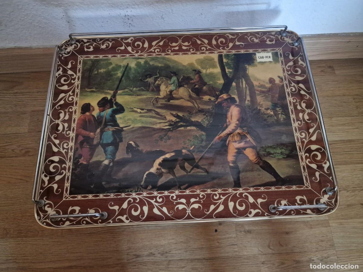 Antig&uuml;edades: Bandeja vintage de cama - Foto 3
