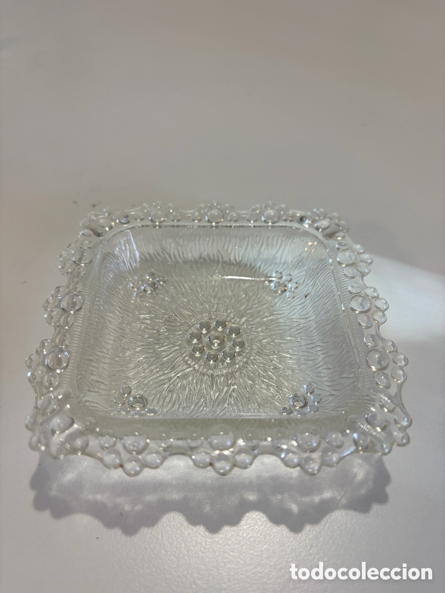 Antig&uuml;edades: Antiguo plato de cristal italiano Masserini