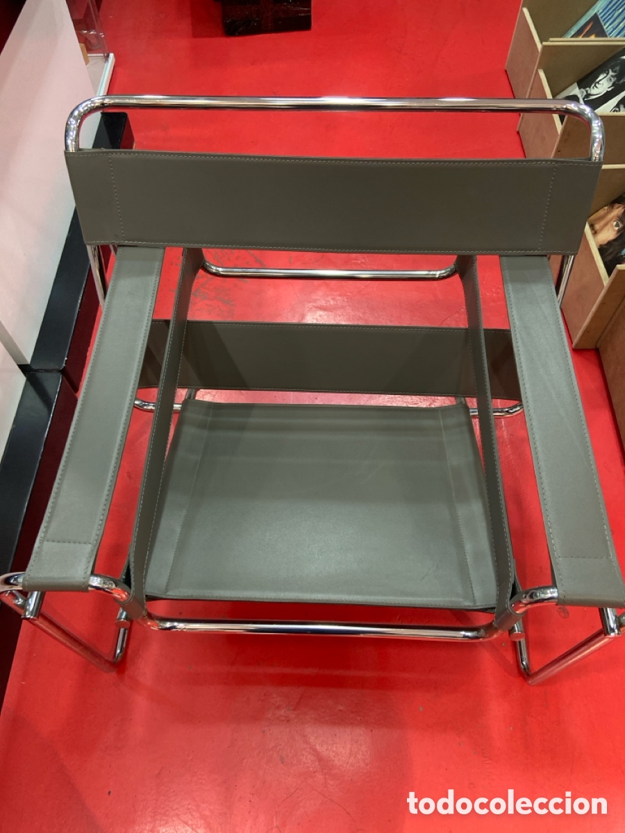 Antig&uuml;edades: Sillon Wassily modelo B3. Replica color gris