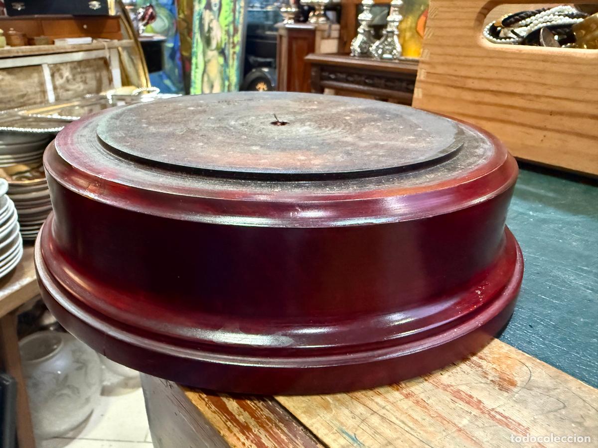 Antig&uuml;edades: PEANA DE MADERA IDEAL PARA IMAGEN RELIGIOSA - MEDIDA 24,5x6,5 CM Y BASE 17,5 CM