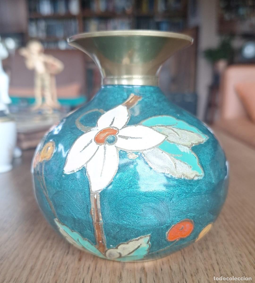 Antig&uuml;edades: Jarr&oacute;n Cloisonne de Bronce o Lat&oacute;n