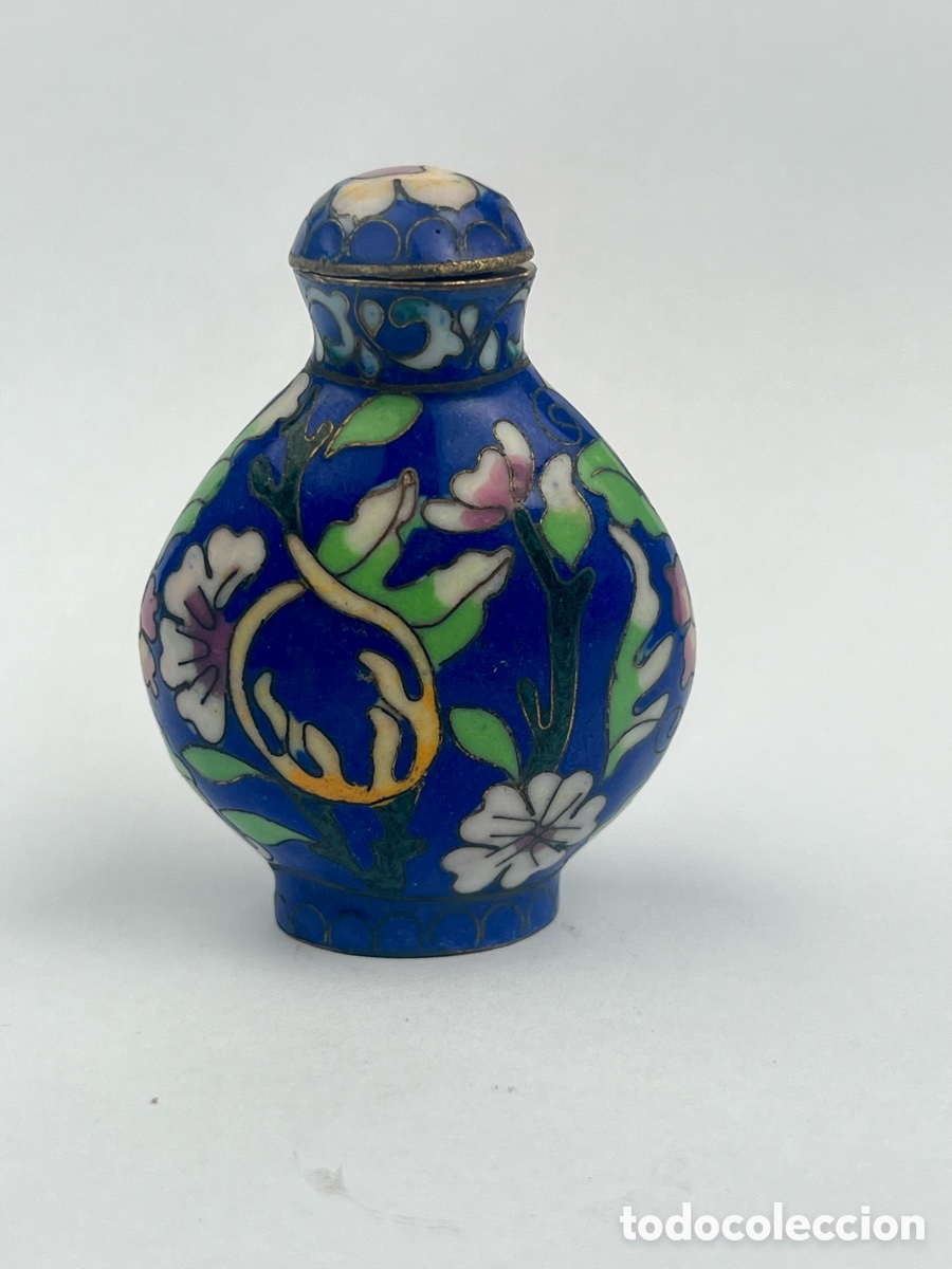 Antig&uuml;edades: SNUFF BOTTLE EN ESMALTE CLOISONNE. BOTELLITA DE RAPE CHINA BUEN ESTADO