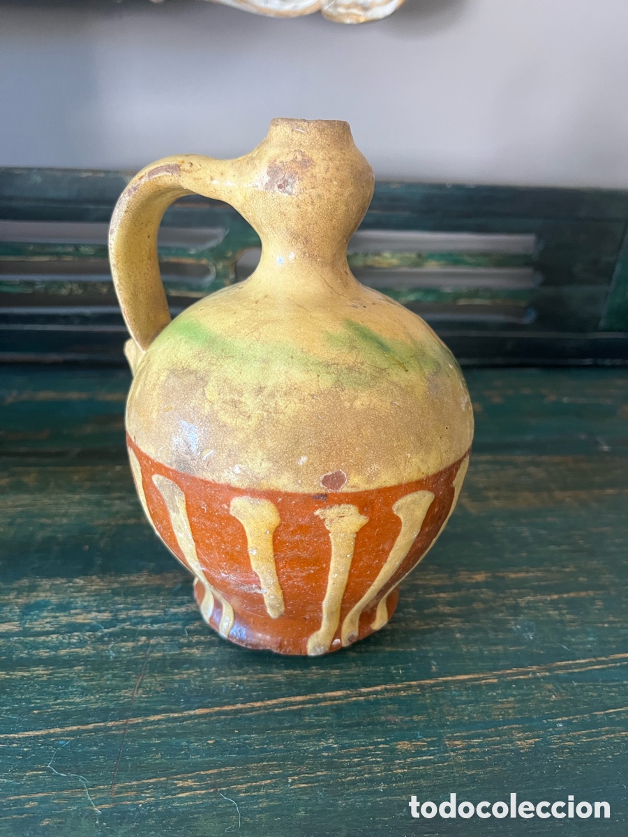 Antiquit&eacute;s: ANTIGUA ACEITERA DE CER&Aacute;MICA VIDRIADA