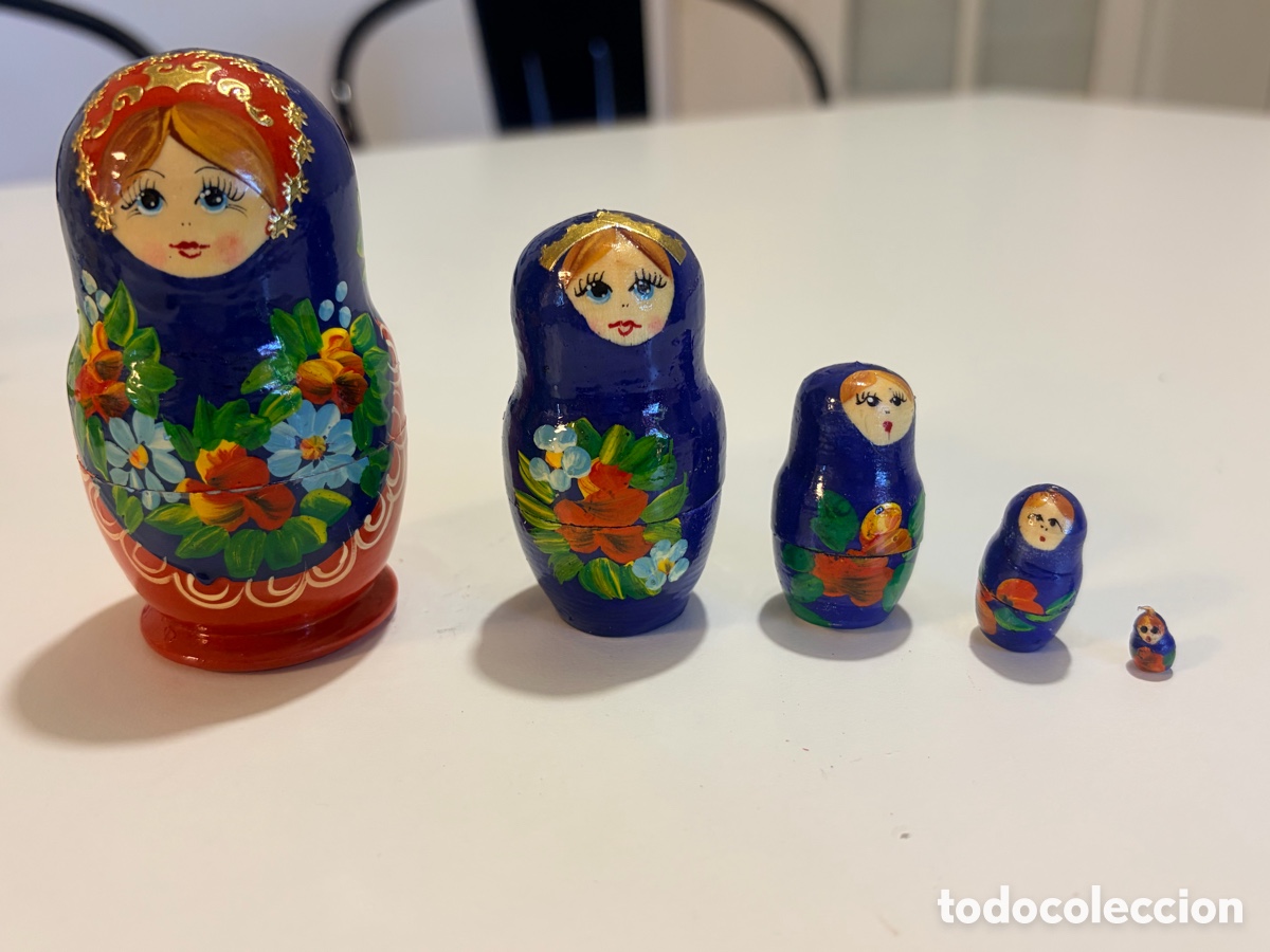 Antig&uuml;edades: Antiguas matrioskas rusas en madera - Foto 4