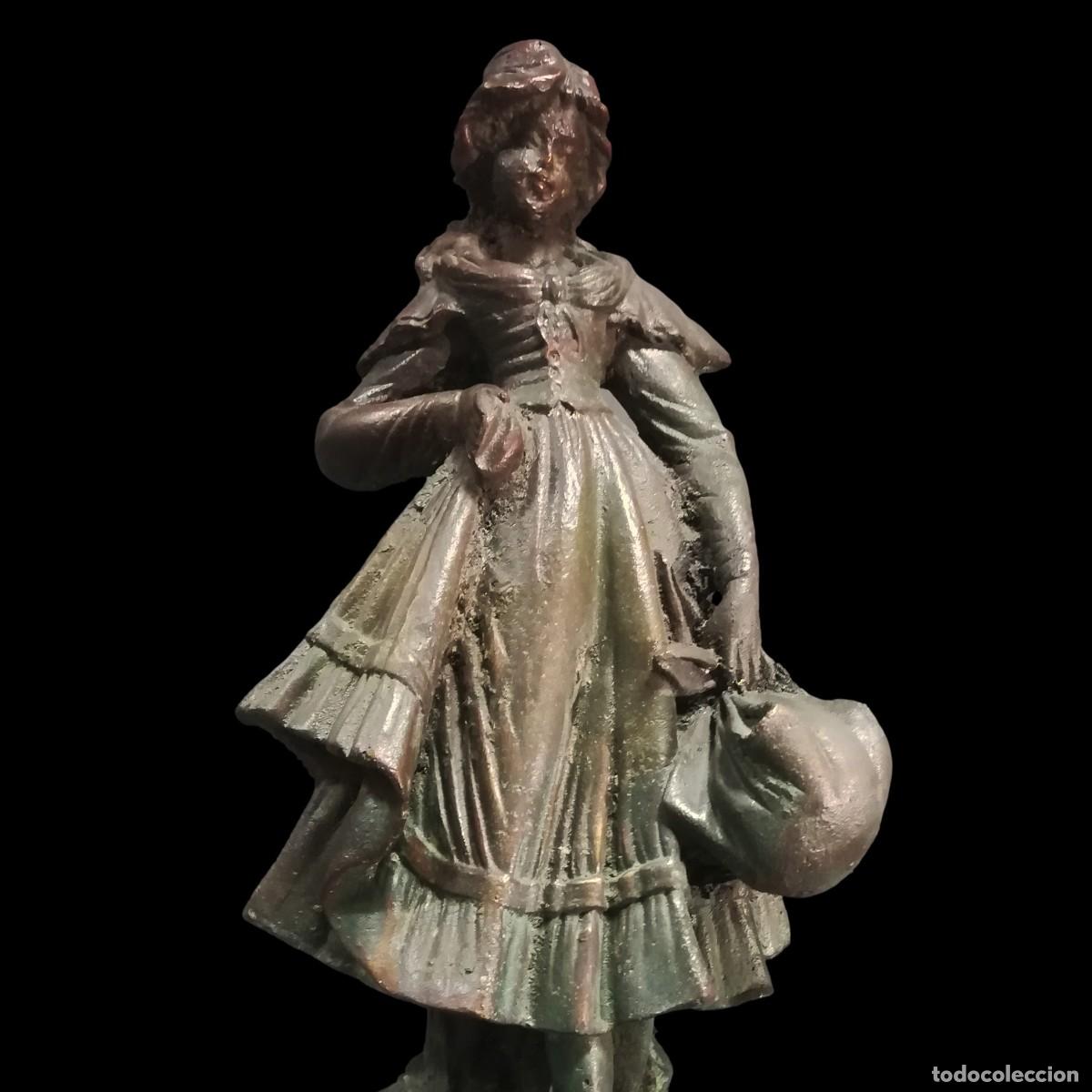 Antiquit&auml;ten: FIGURA BRONCE ANTIGUA NI&Ntilde;A CON BOLSA LLUIS JORDA