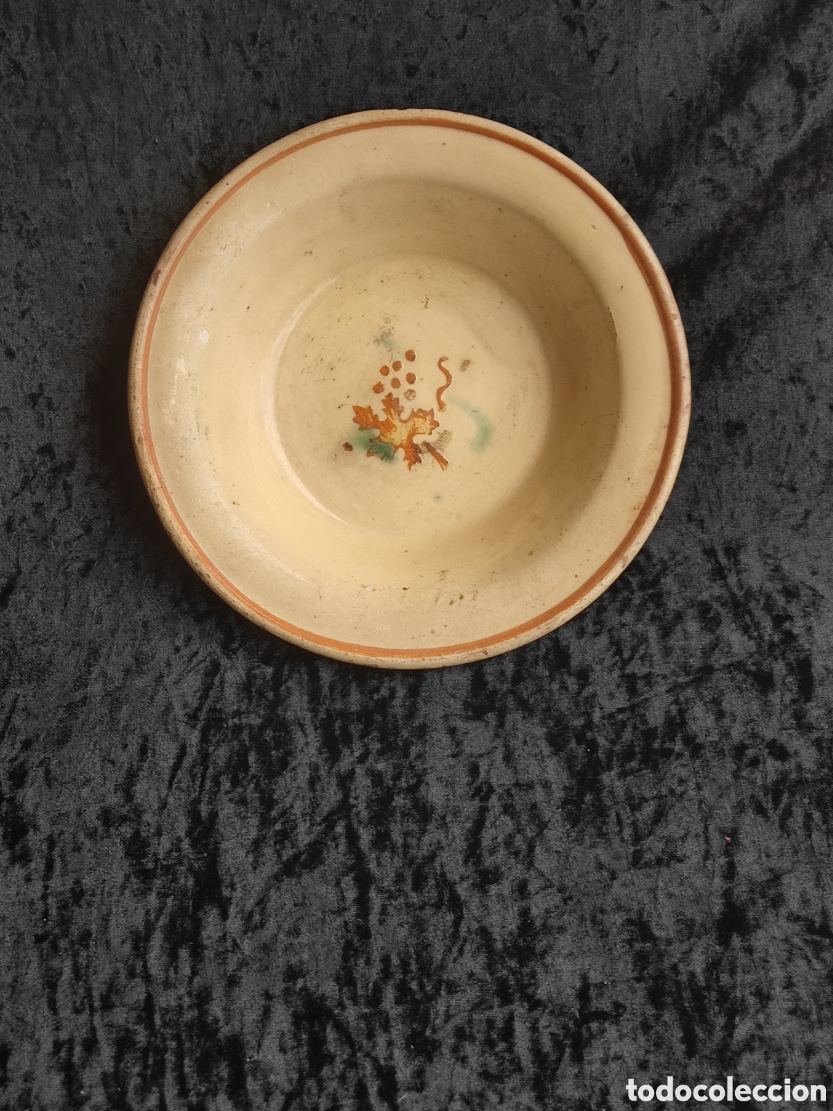 Antiques: Plato antiguo de cer&aacute;mica tradicional Catalana de la Bisbal con dibujo finales S.XIX