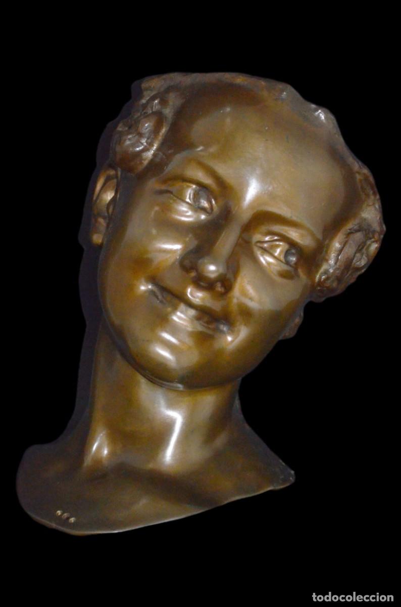 Antiquit&auml;ten: CARA DE BRONCE PARA COLGAR EN PARED